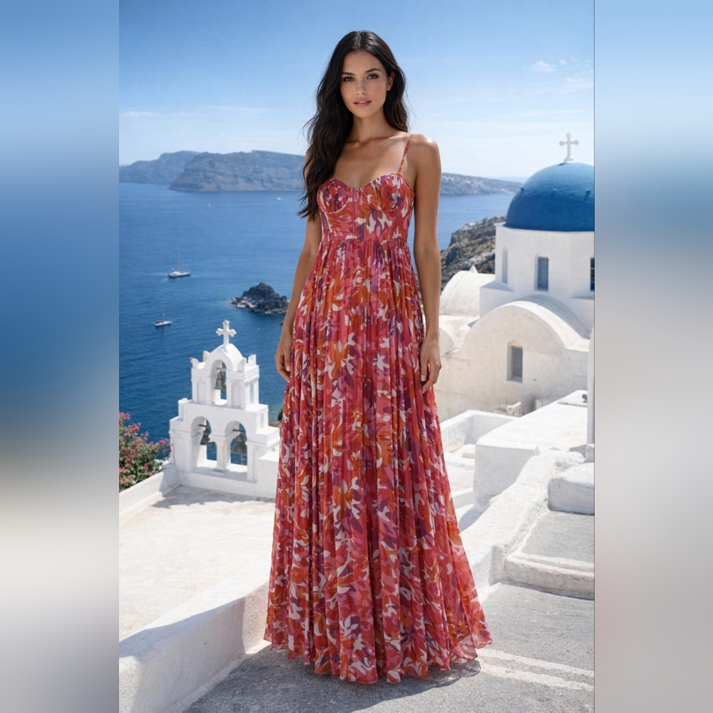 Petal & Pup Full Maxi Bustier Gown Dress Wedding Event Sz  med